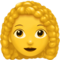 Woman- Curly Hair emoji on Apple